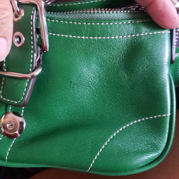 Set of 2 Y2K Coach Hampton Soho hobo bag & mini bag in RARE winter Green - Picture 12 of 15